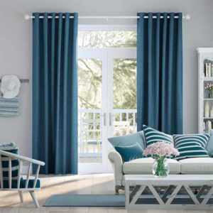 Màn Vải Chống Nắng Cản Sáng Màu Xanh Hiện Đại